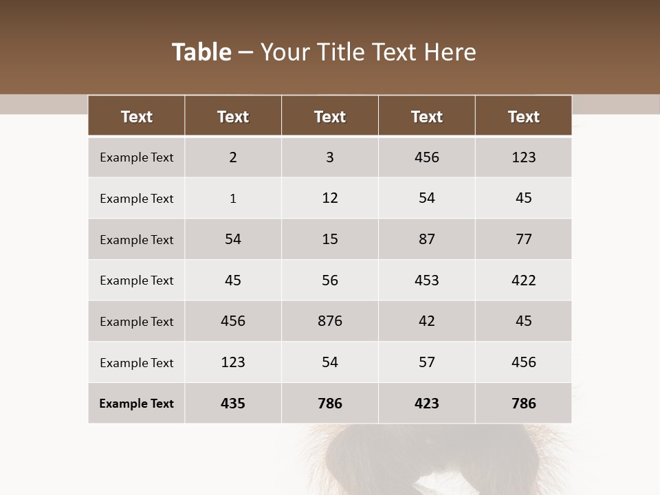 Indoors White Young Animal PowerPoint Template