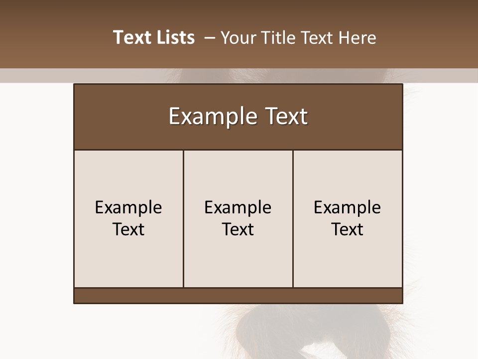 Indoors White Young Animal PowerPoint Template