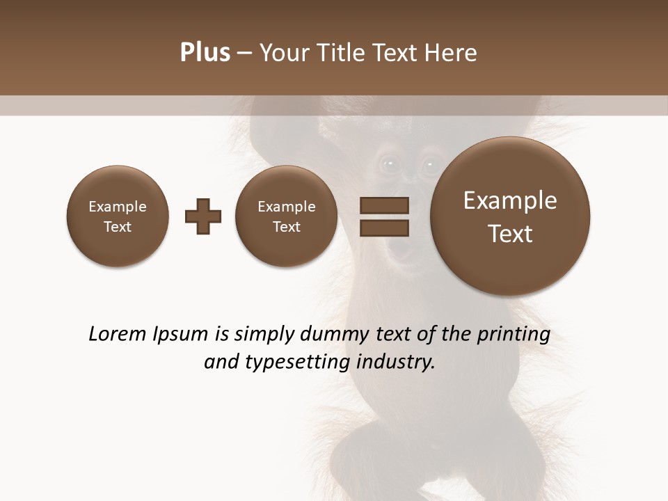 Indoors White Young Animal PowerPoint Template