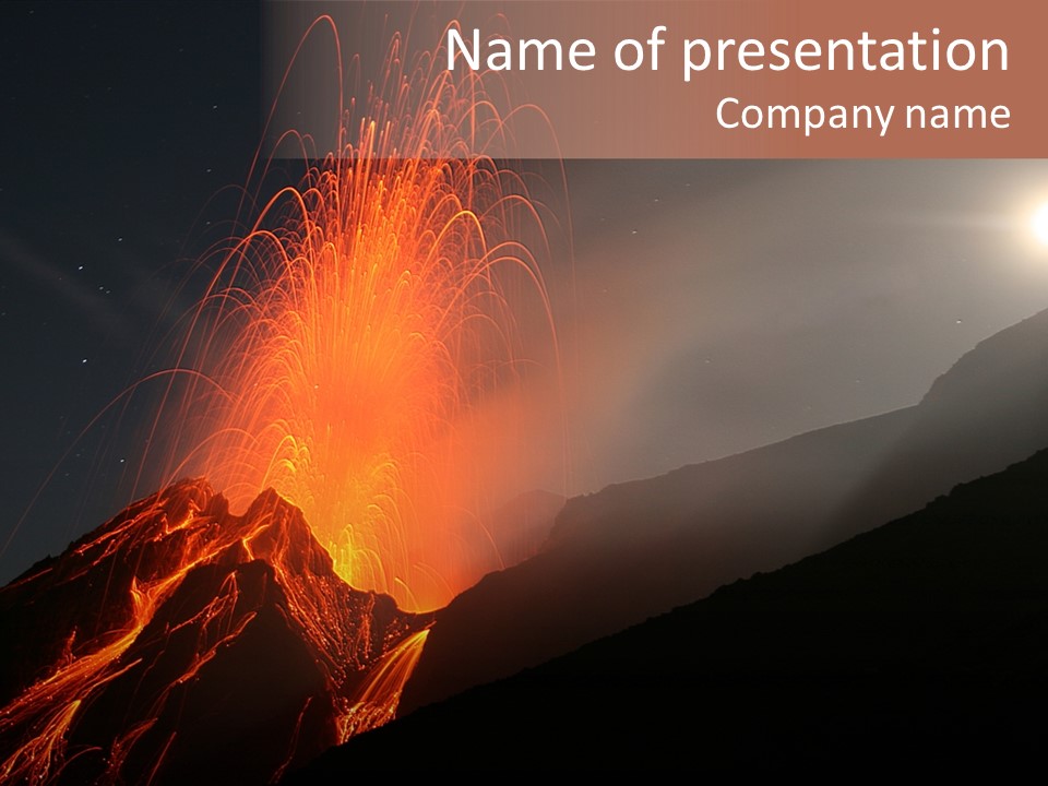 Fire Starry Sky Fog PowerPoint Template