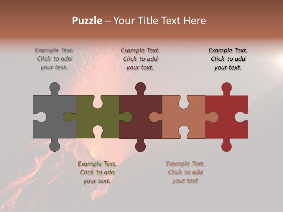 Fire Starry Sky Fog PowerPoint Template