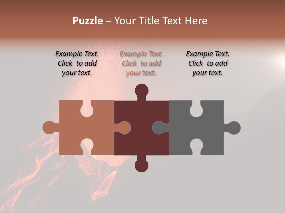 Fire Starry Sky Fog PowerPoint Template