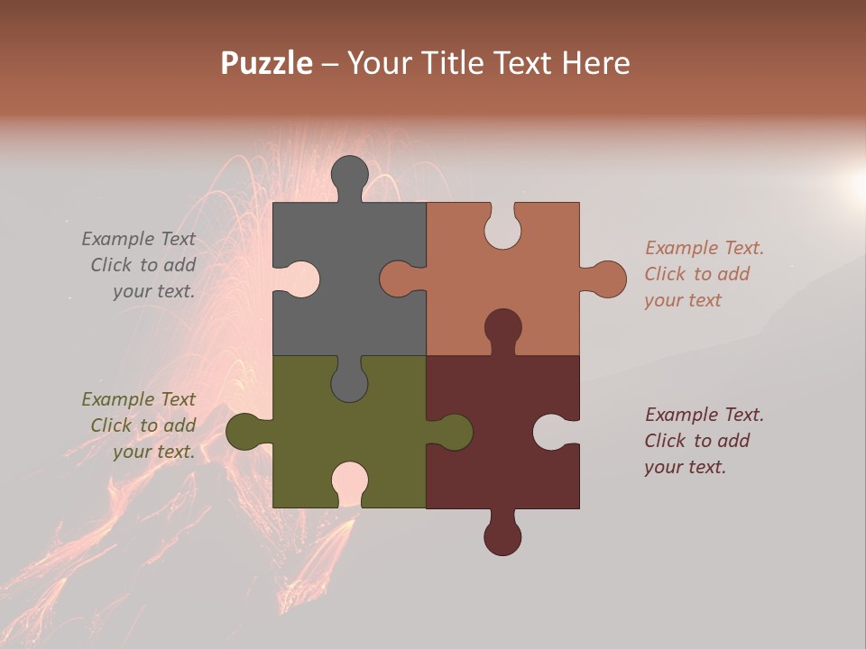 Fire Starry Sky Fog PowerPoint Template