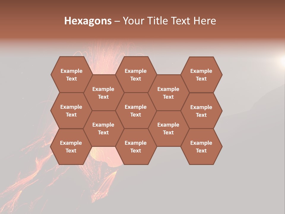 Fire Starry Sky Fog PowerPoint Template