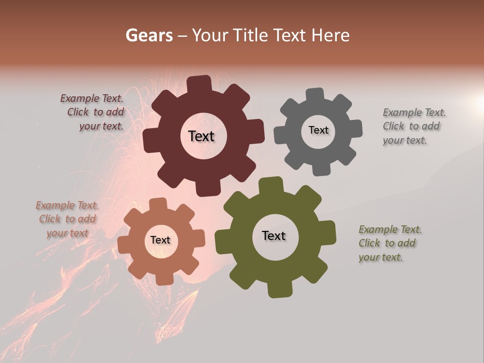 Fire Starry Sky Fog PowerPoint Template