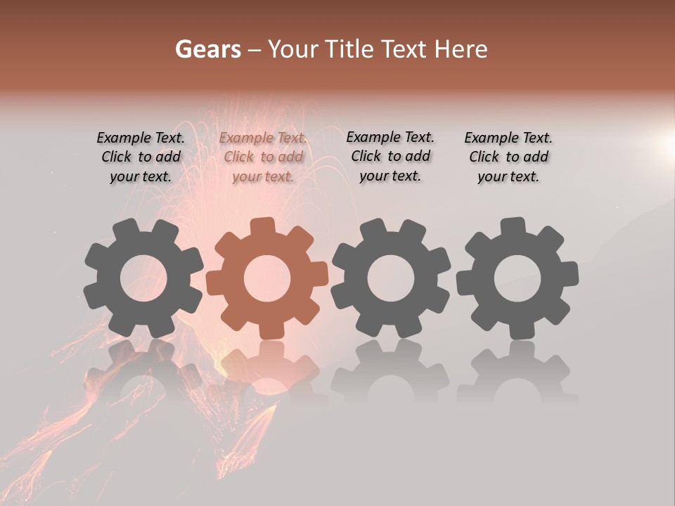 Fire Starry Sky Fog PowerPoint Template