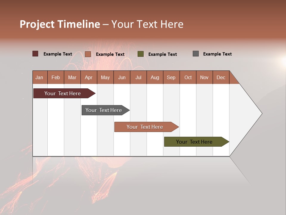 Fire Starry Sky Fog PowerPoint Template