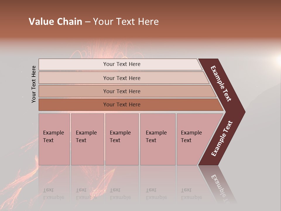 Fire Starry Sky Fog PowerPoint Template