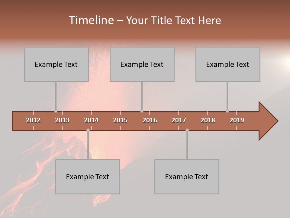 Fire Starry Sky Fog PowerPoint Template