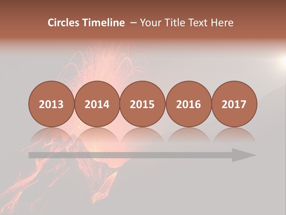 Fire Starry Sky Fog PowerPoint Template