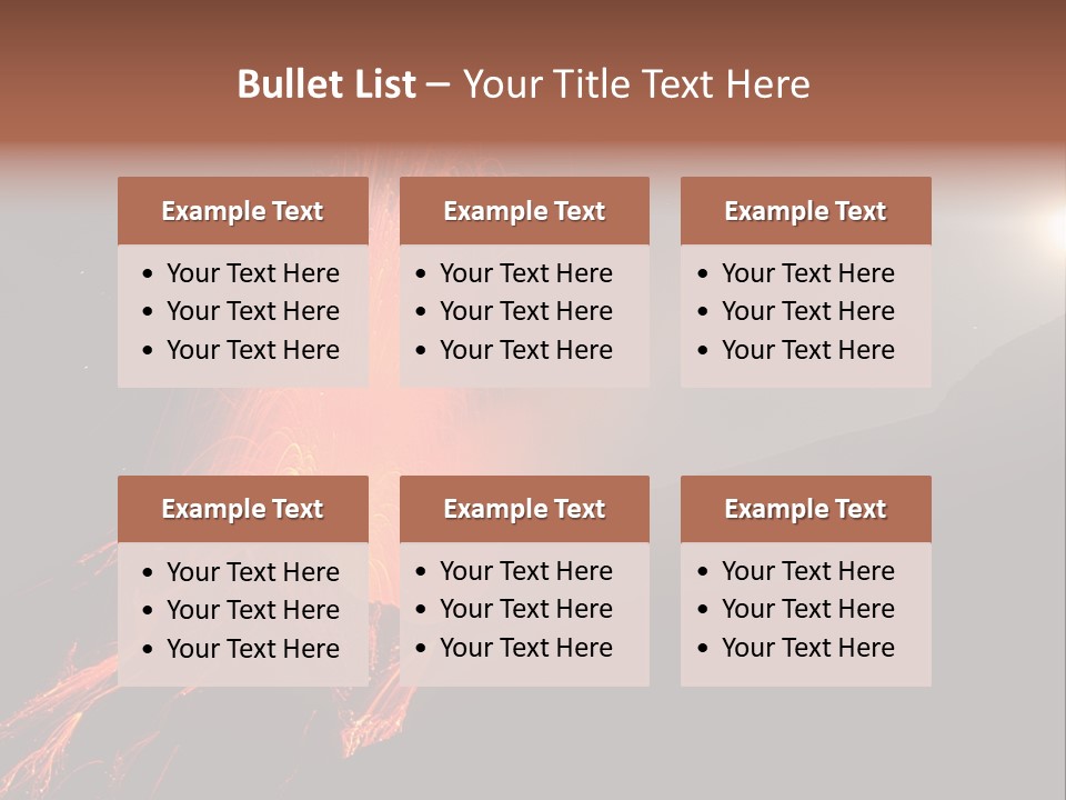 Fire Starry Sky Fog PowerPoint Template