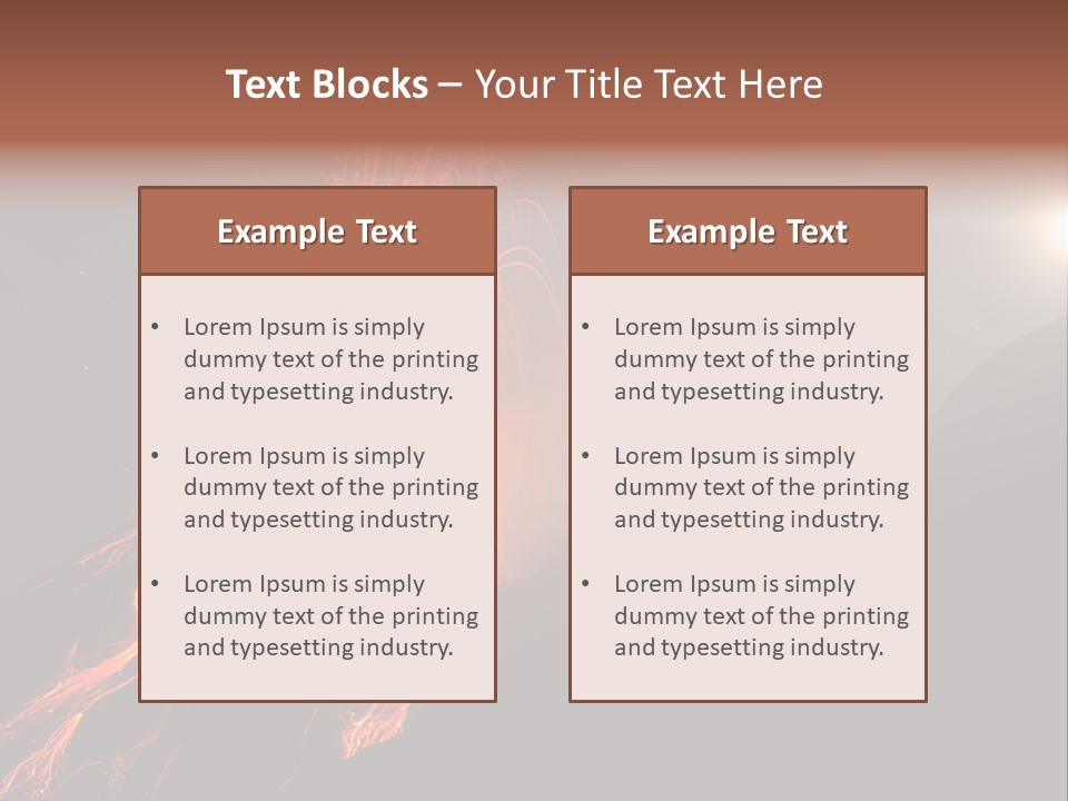 Fire Starry Sky Fog PowerPoint Template