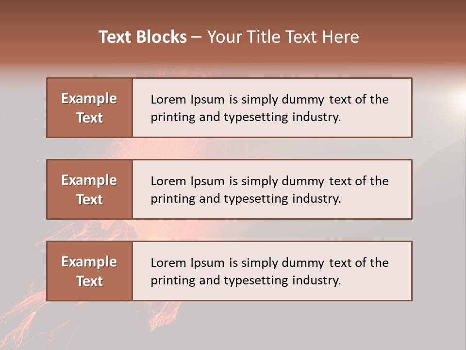 Fire Starry Sky Fog PowerPoint Template