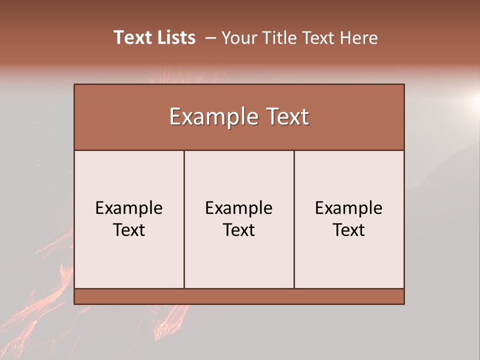 Fire Starry Sky Fog PowerPoint Template