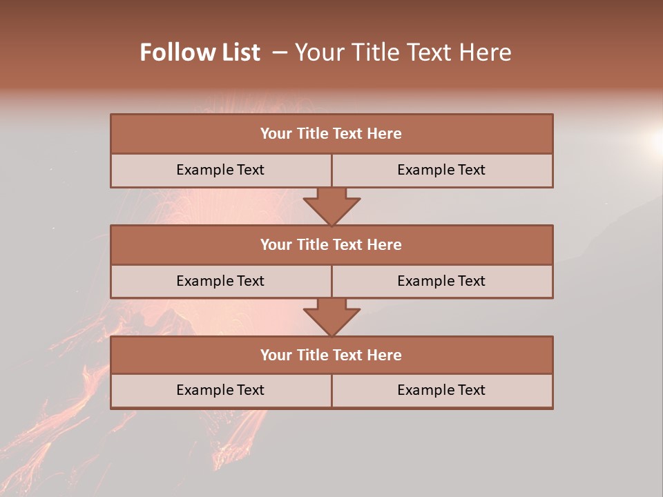 Fire Starry Sky Fog PowerPoint Template