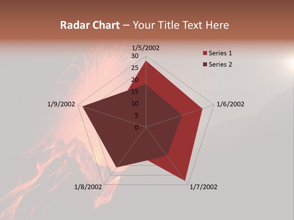 Fire Starry Sky Fog PowerPoint Template
