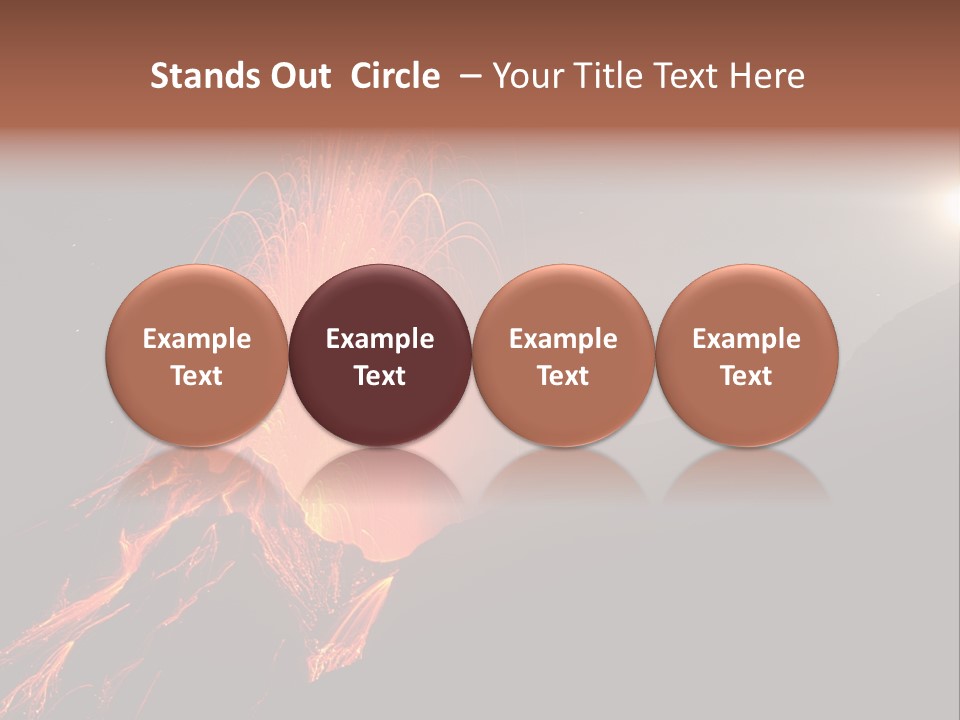 Fire Starry Sky Fog PowerPoint Template