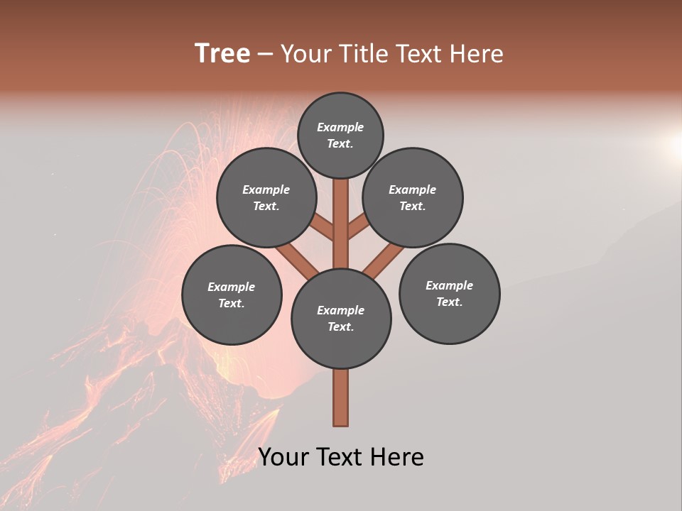 Fire Starry Sky Fog PowerPoint Template