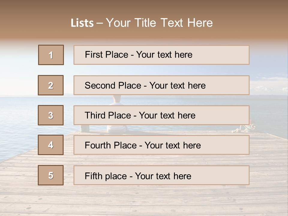 Sun Man Sunset PowerPoint Template