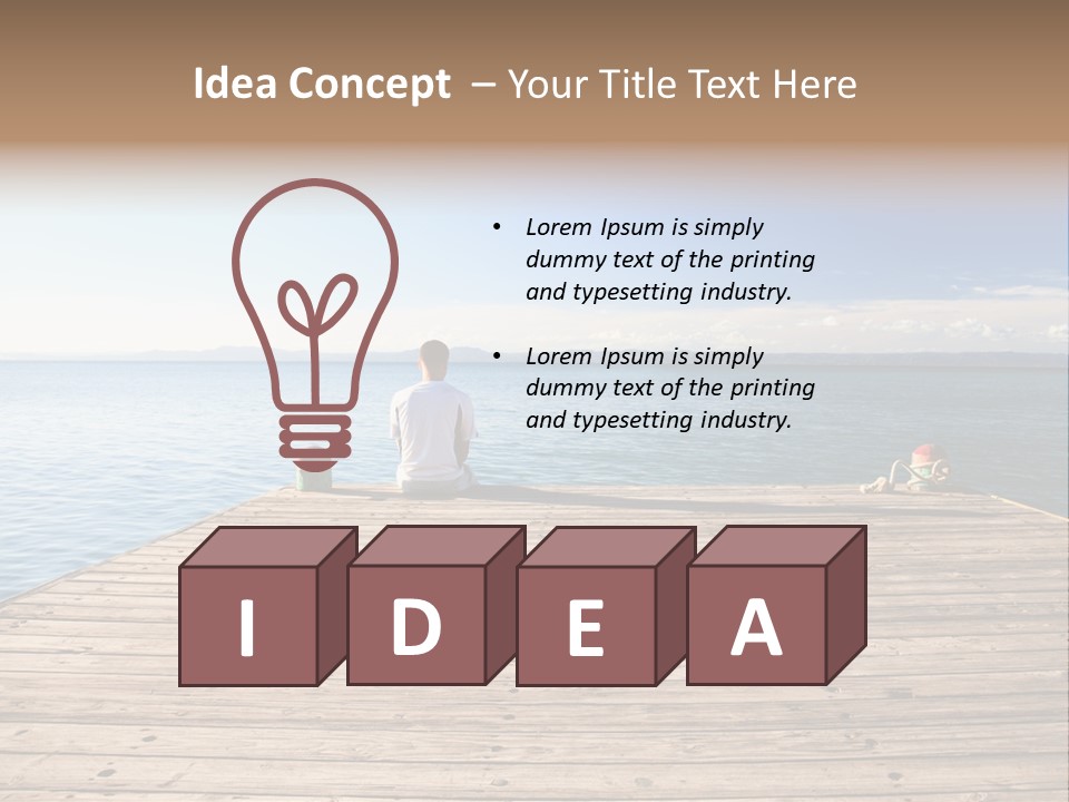 Sun Man Sunset PowerPoint Template