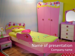 Indoors Children Stripe PowerPoint Template