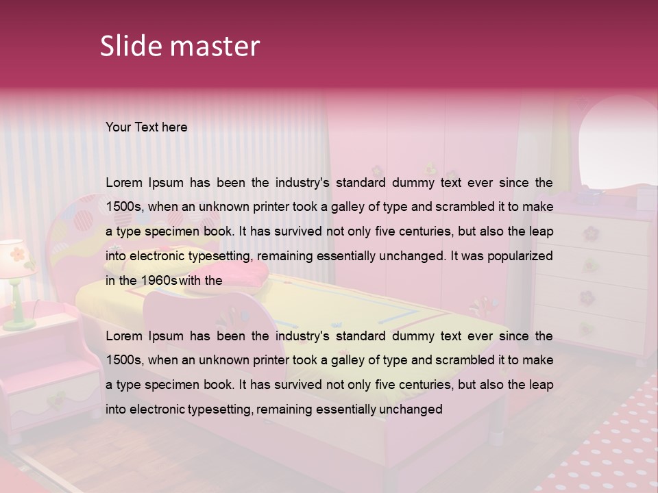 Indoors Children Stripe PowerPoint Template