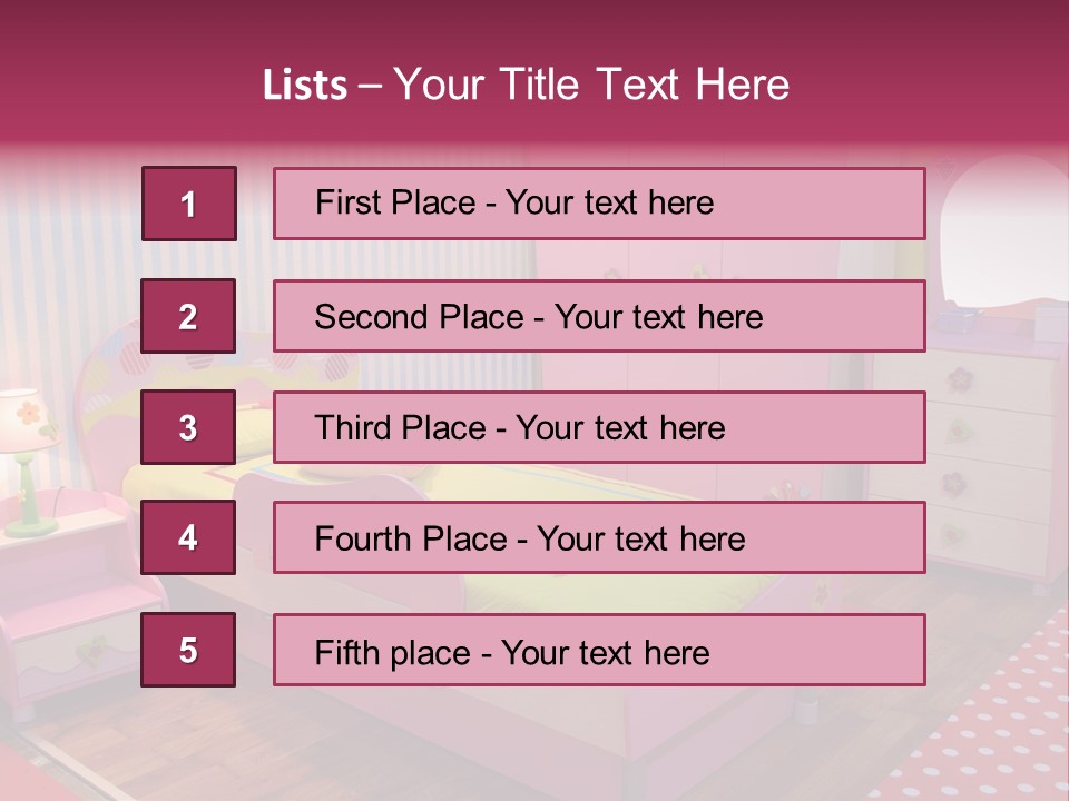 Indoors Children Stripe PowerPoint Template