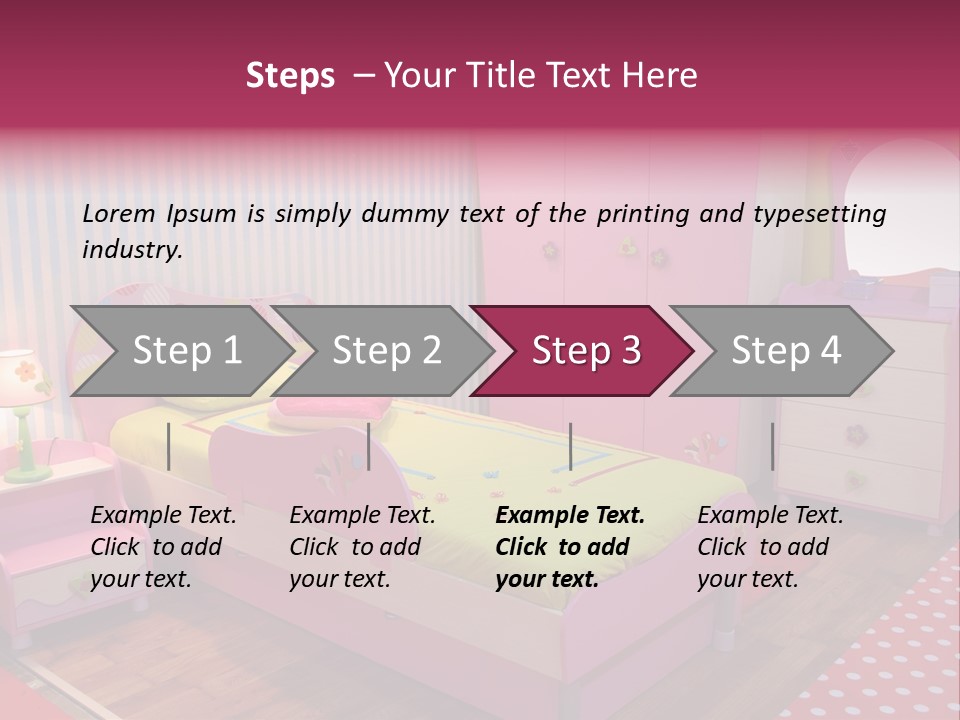 Indoors Children Stripe PowerPoint Template
