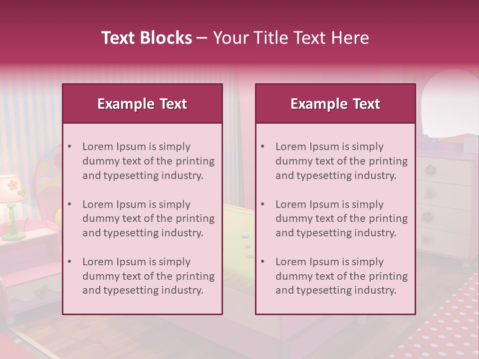 Indoors Children Stripe PowerPoint Template