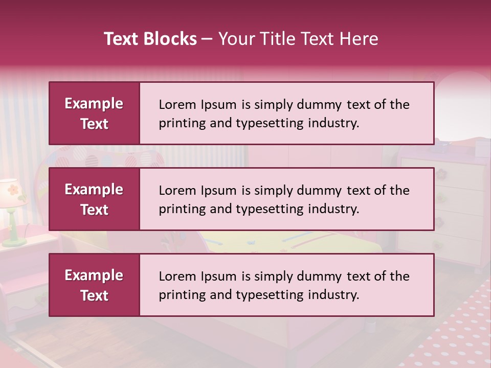 Indoors Children Stripe PowerPoint Template