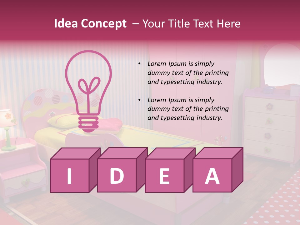 Indoors Children Stripe PowerPoint Template