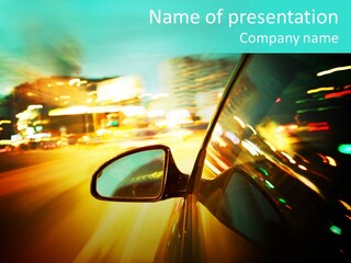 Building Blur Road PowerPoint Template