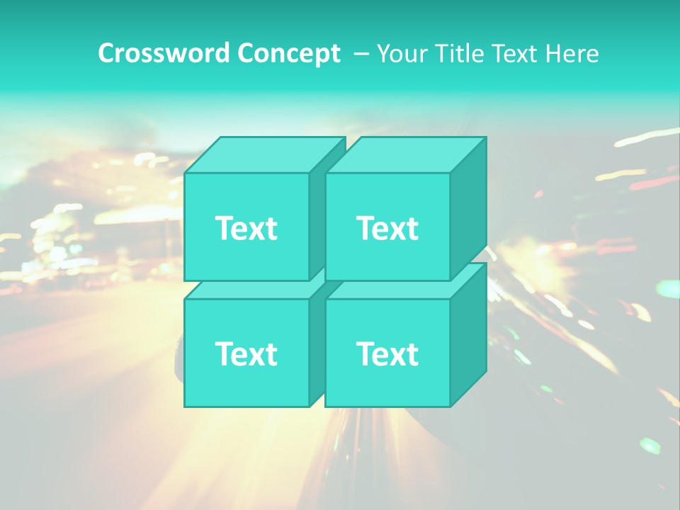 Building Blur Road PowerPoint Template