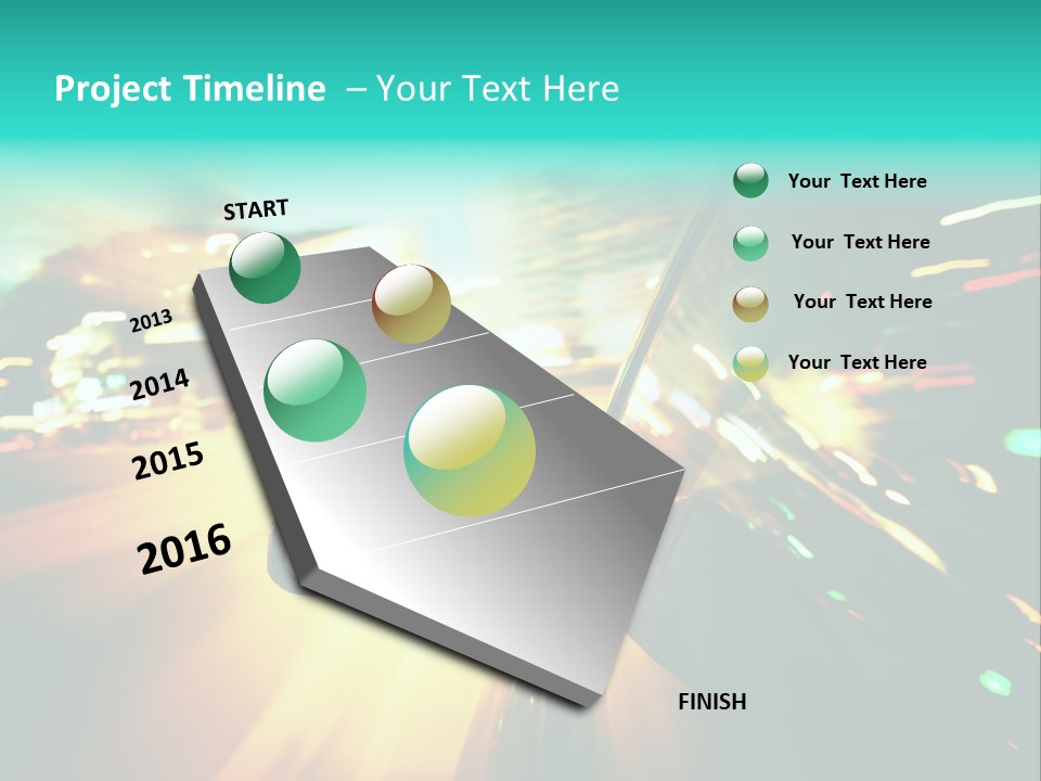Building Blur Road PowerPoint Template