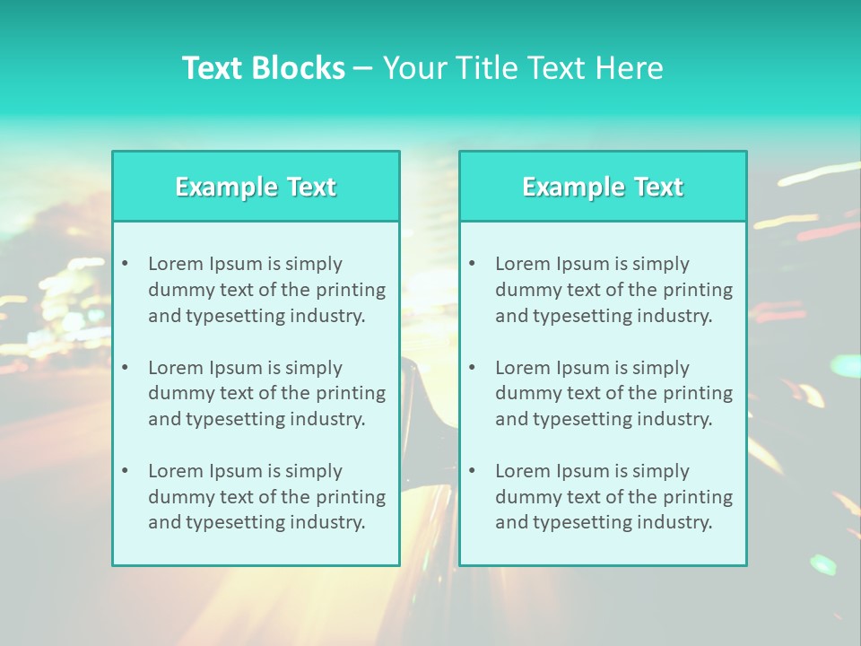 Building Blur Road PowerPoint Template