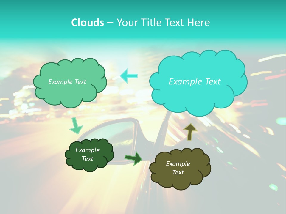 Building Blur Road PowerPoint Template