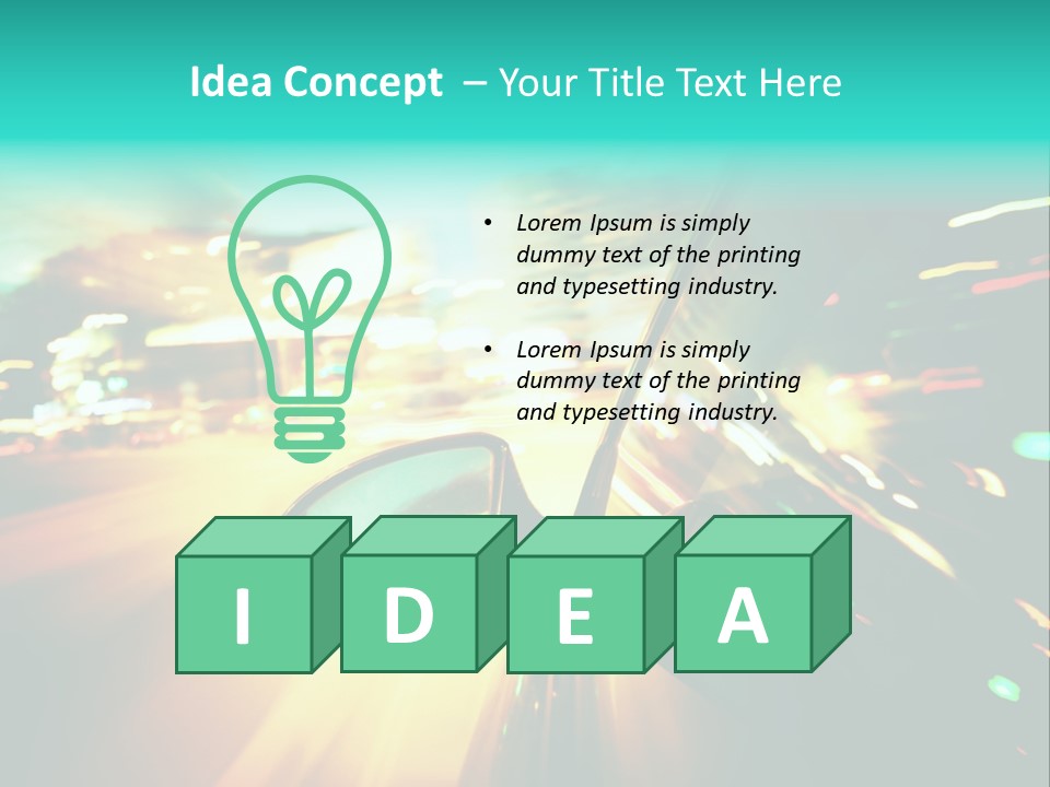 Building Blur Road PowerPoint Template