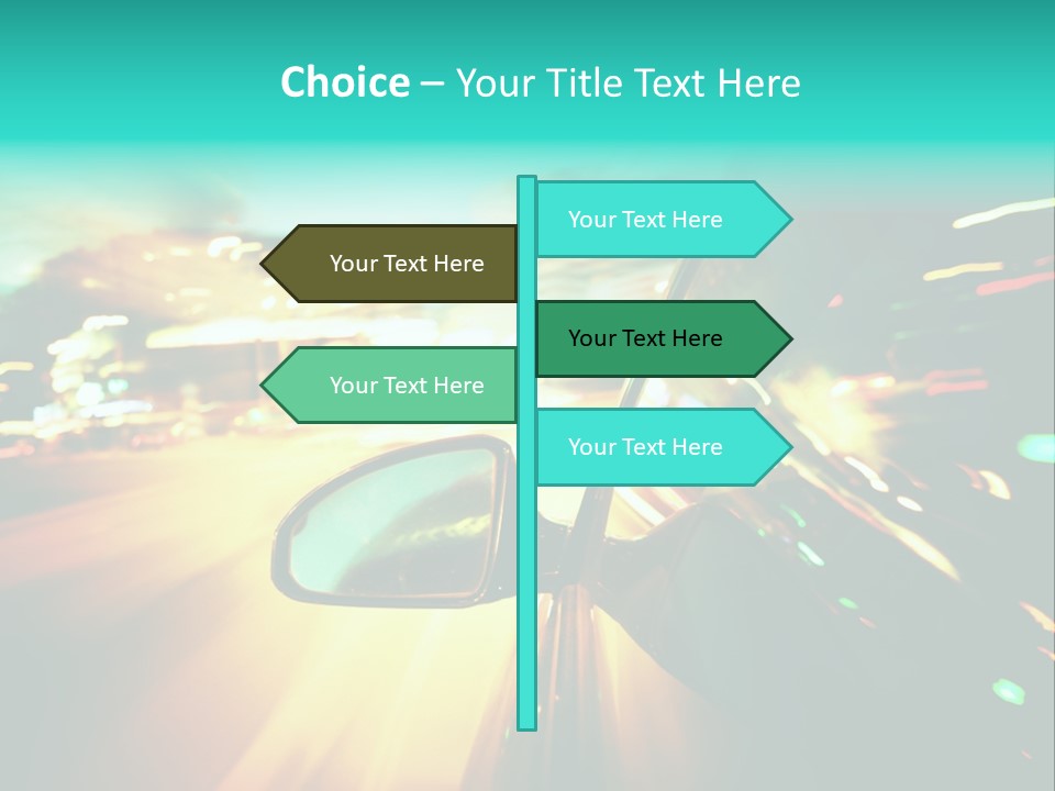 Building Blur Road PowerPoint Template