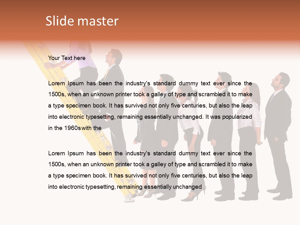Ladder Females Corporate PowerPoint Template