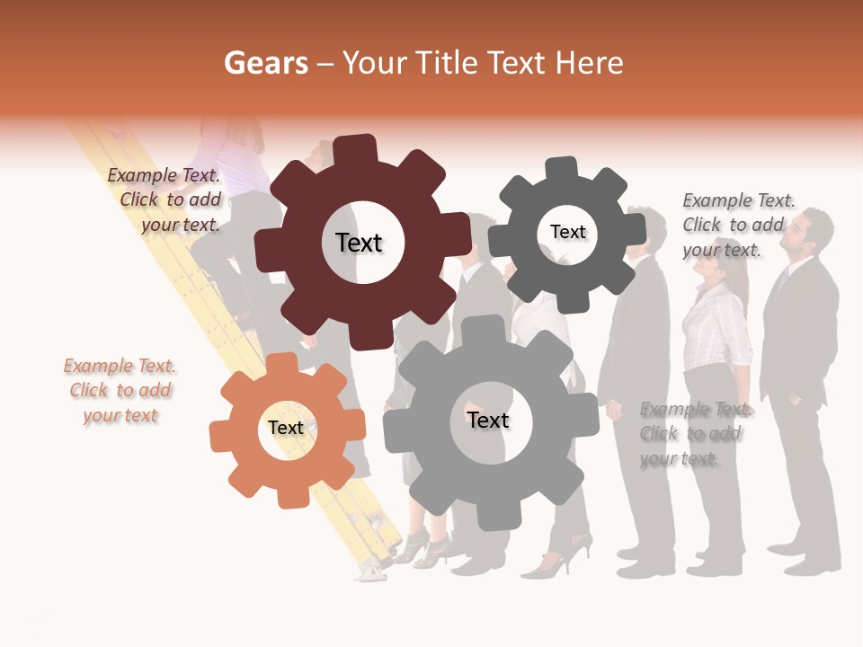Ladder Females Corporate PowerPoint Template