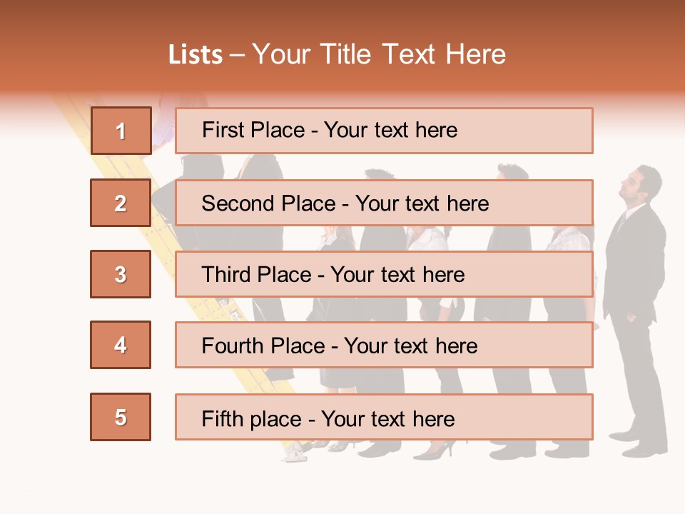 Ladder Females Corporate PowerPoint Template