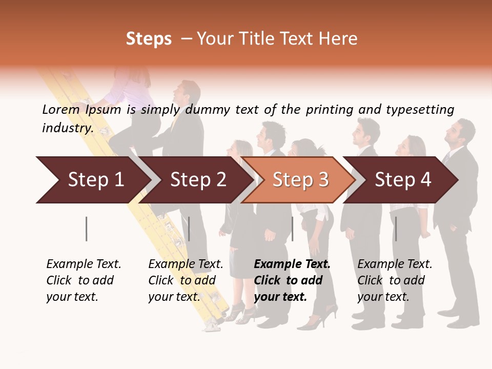 Ladder Females Corporate PowerPoint Template
