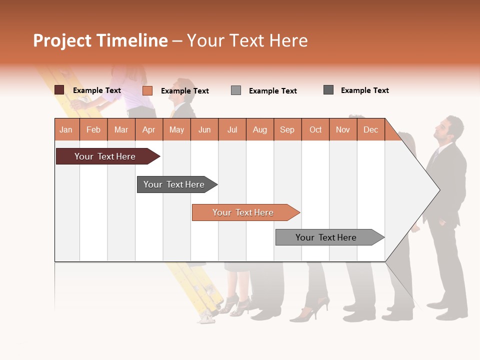 Ladder Females Corporate PowerPoint Template