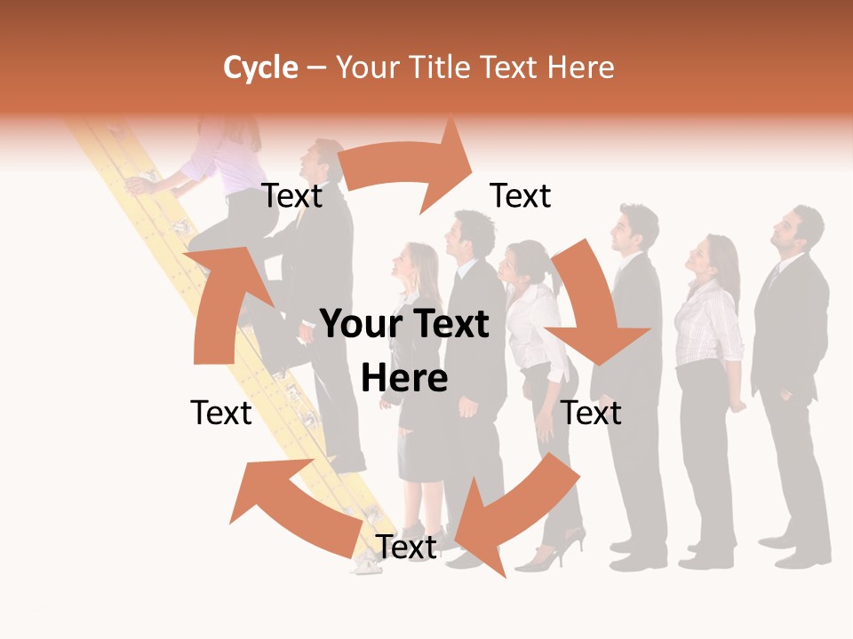 Ladder Females Corporate PowerPoint Template