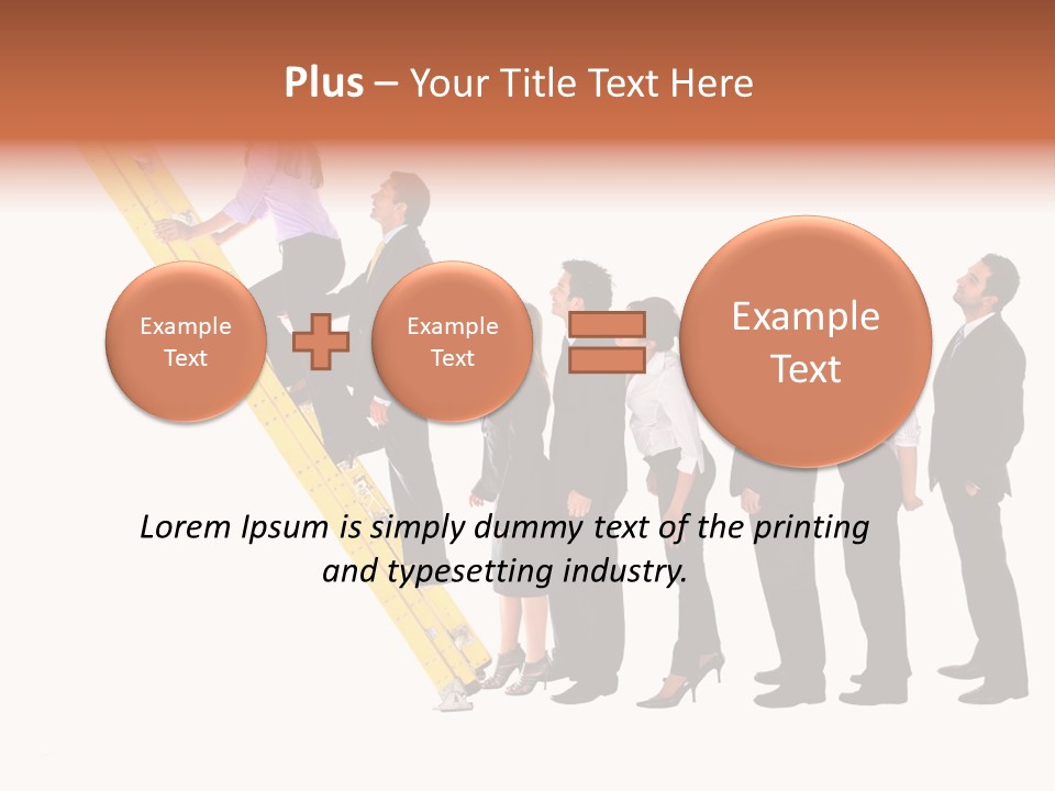 Ladder Females Corporate PowerPoint Template
