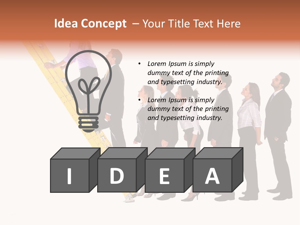 Ladder Females Corporate PowerPoint Template