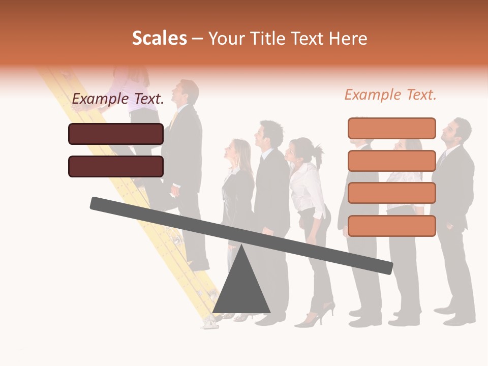 Ladder Females Corporate PowerPoint Template