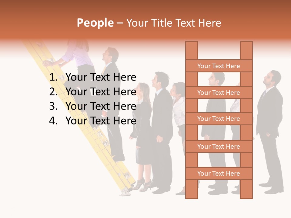 Ladder Females Corporate PowerPoint Template