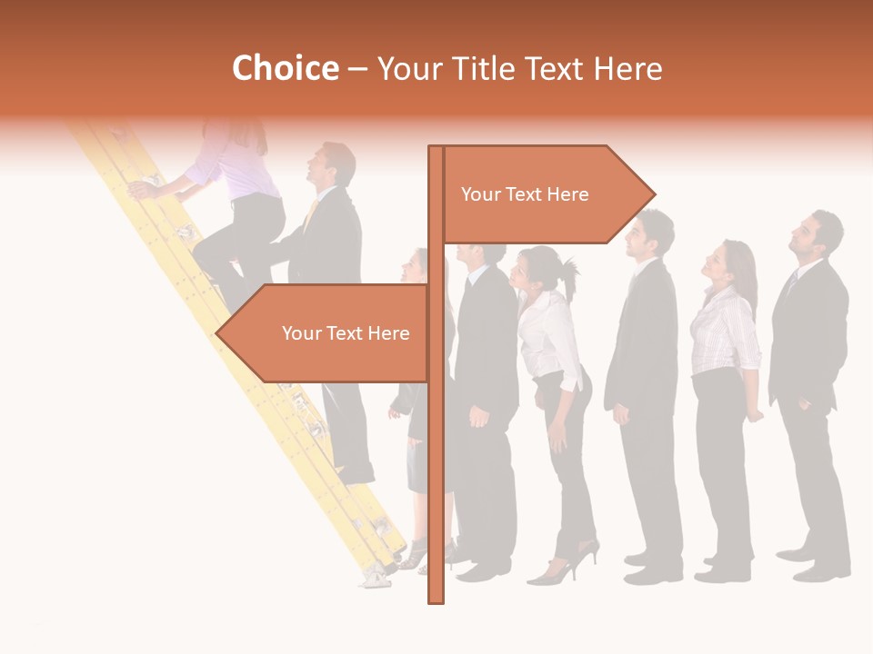 Ladder Females Corporate PowerPoint Template