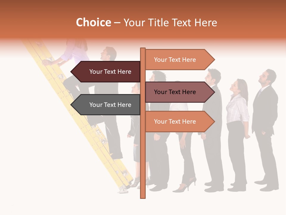 Ladder Females Corporate PowerPoint Template